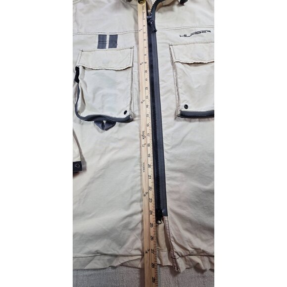 Tommy Hilfiger Beige Utility Field Jacket XL Full Zip Pockets Hong Kong Y2K - Picture 14 of 16